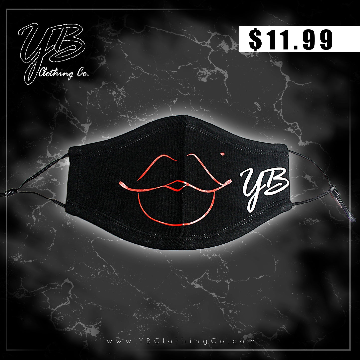 Y.B. "Bratz Lipz" Adjustable Face Mask