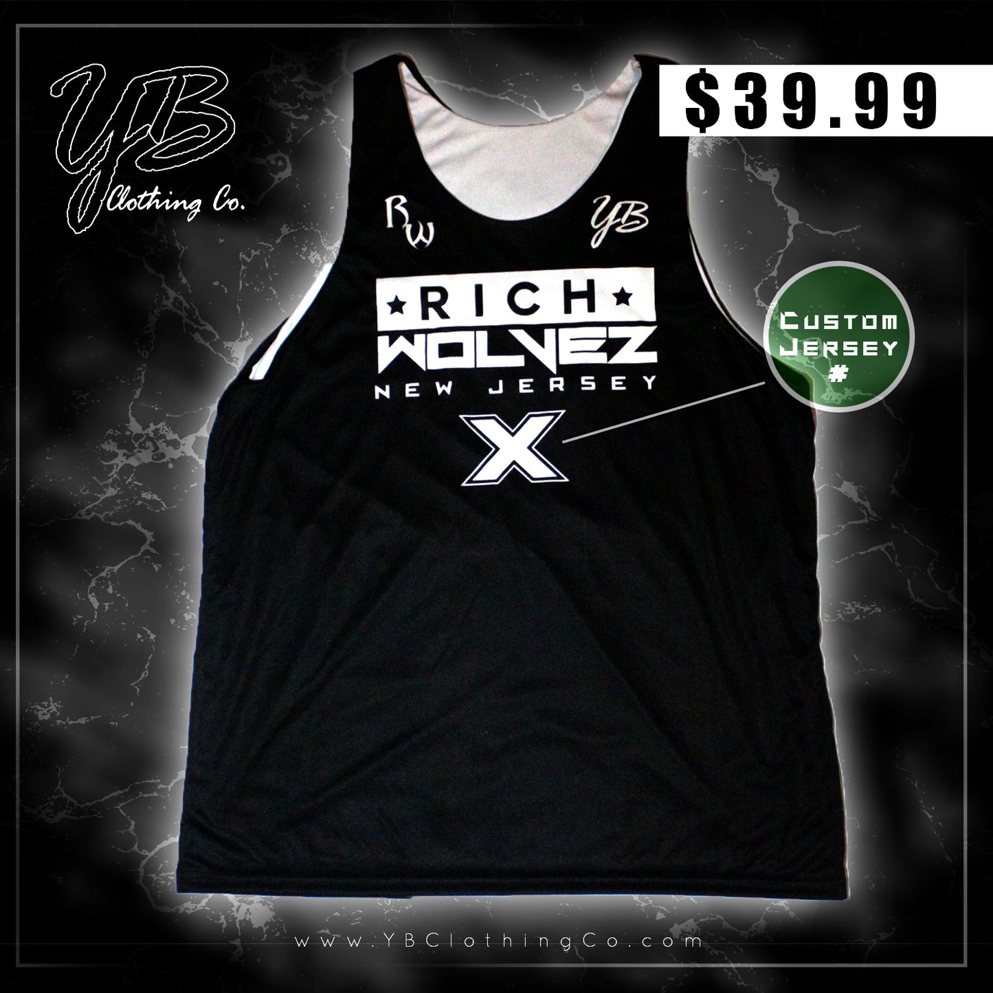 Custom - "New Jersey Rich Wolvez" - Basketball Training Jersey