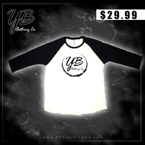 "Basic Y.B. Logo" - Unisex - 3/4 Sleeve Raglan Baseball T-Shirt